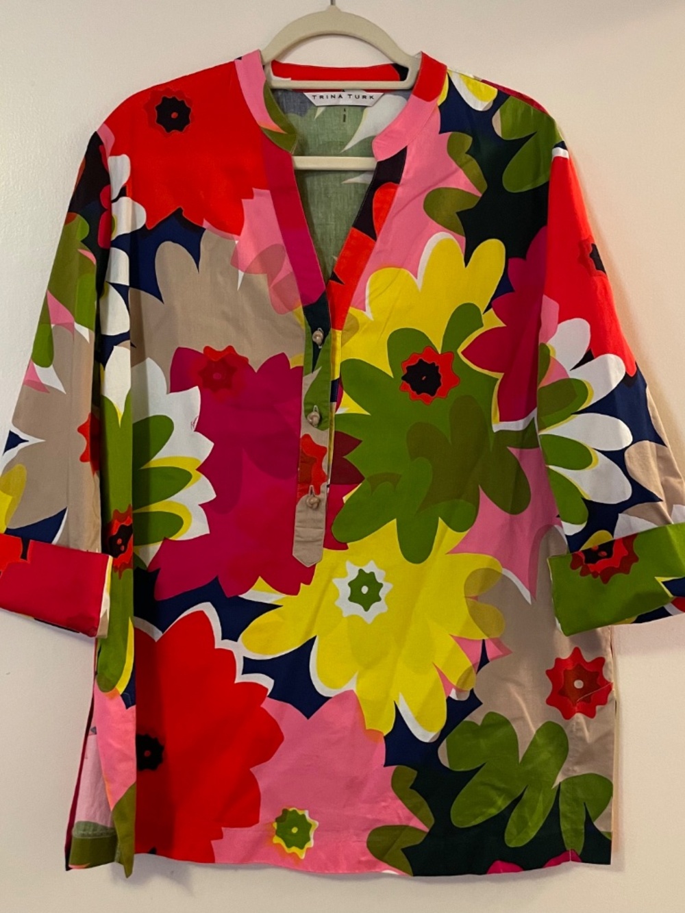 Trina Turk FLORIDA TOP Tunic - L - Picture 4 of 11